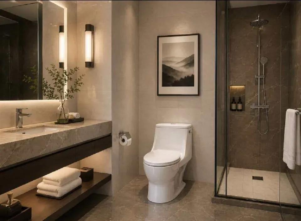 Water Saving One Piece Toilet for Hotel Projects (1.28 GPF Commercial Model)